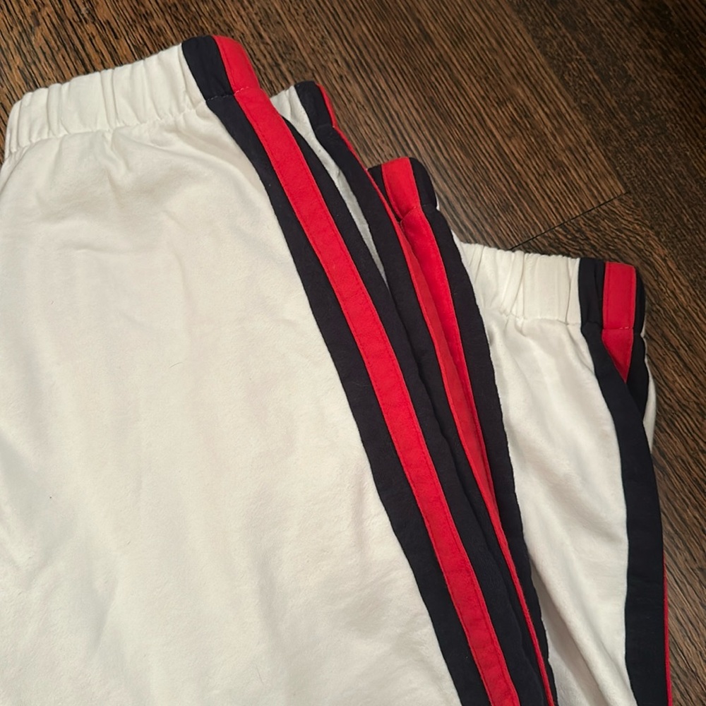 Brandy Melville blue and red striped sweatpants